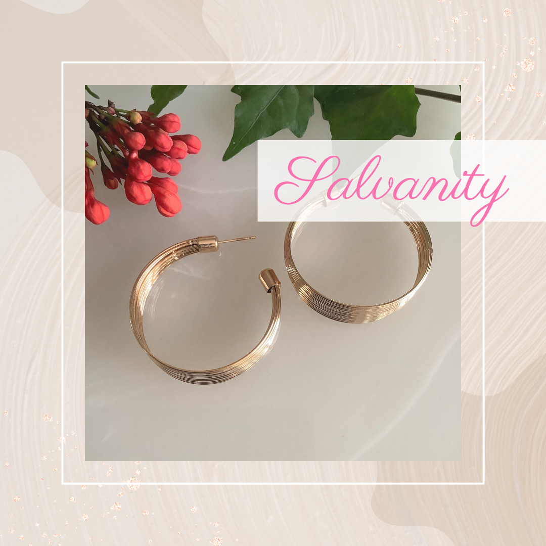 Fashion Earrings - Exquisite Golden Hoops - Salvanity K-POP Earrings