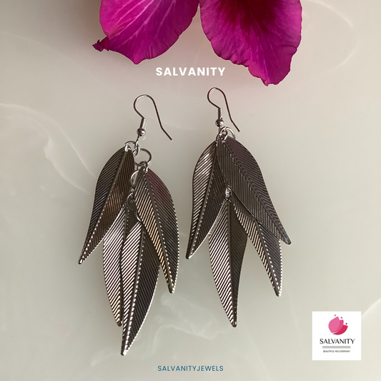 Fashion Earrings - Hanging Leaves Danglers - Salvanity K-POP