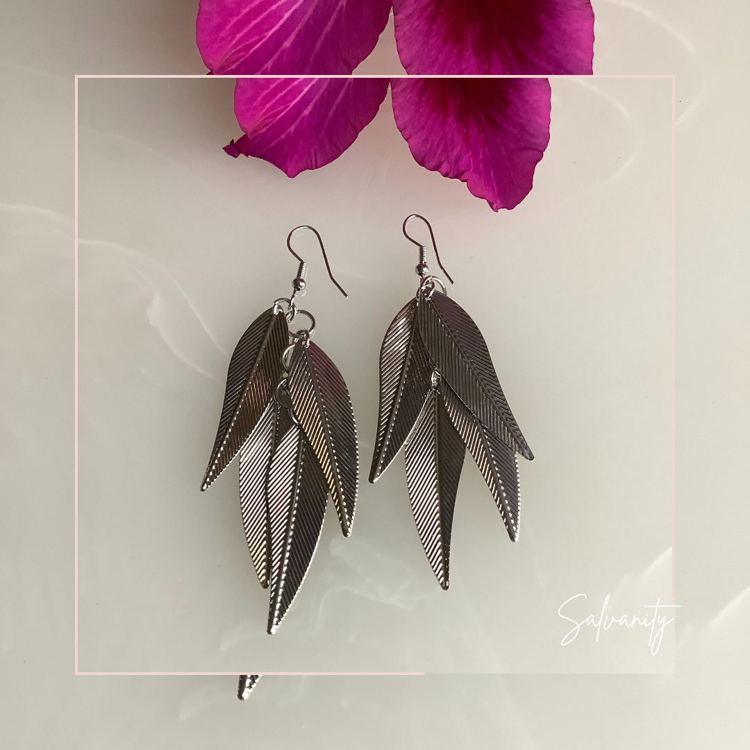 Fashion Earrings - Hanging Leaves Danglers - Salvanity K-POP