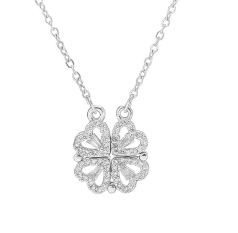 Salvanity K-POP Opening Flower Heart Necklace - Anti Tarnish Fashion Jewellery