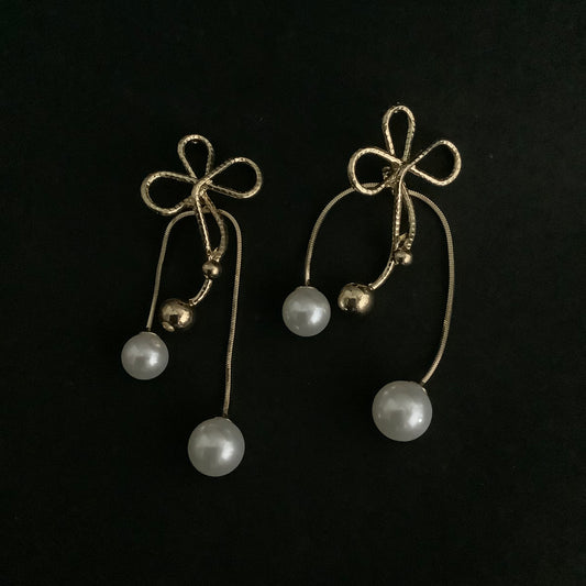 Salvanity K-POP Golden Doodle Drops Earrings - Danglers