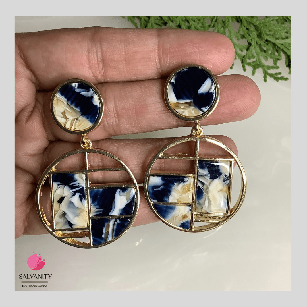 #Artificial_Jewellery# - #Salvanity_Salvan Overseas# - Danglers - Salvanity K-POP Modern Art Earrings