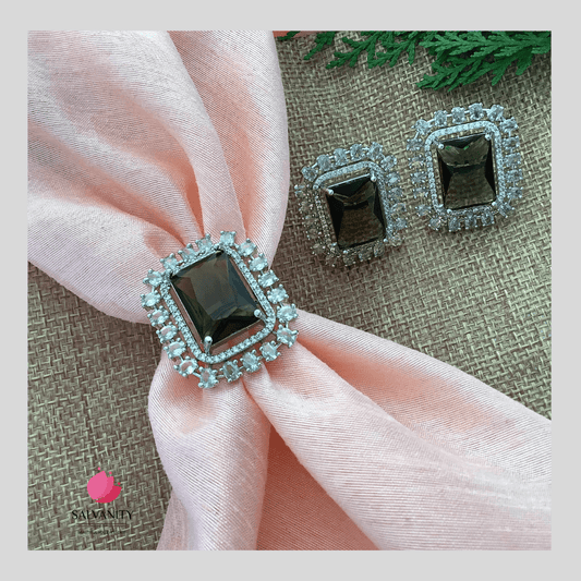 #Artificial_Jewellery# - #Salvanity_Salvan Overseas# - Salvanity AD Mega Stone Tops & Ring Combo