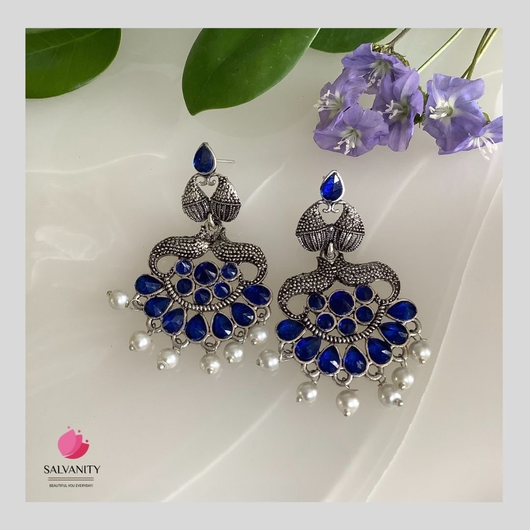 #Artificial_Jewellery# - #Salvanity_Salvan Overseas# - Danglers - Salvanity German Silver Flower Mermaids